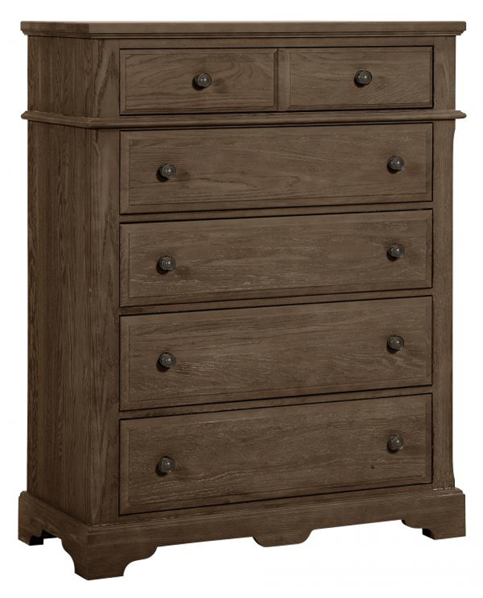 Picture of COBBLESTONE OAK 5 DRAWER CHEST