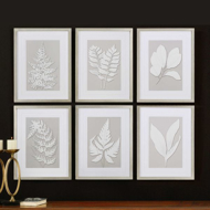 Picture of MOONLIGHT FERNS FRAMED PRINTS, SET OF 6