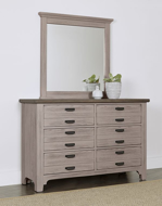 Picture of DOVER GREY/FOLKSTONE DOUBLE DRESSER 6 DRAWER