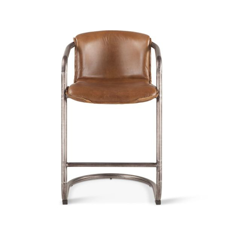 Picture of Portofino Leather Counter Chair Berham Chestnut