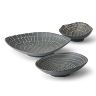 Picture of HIEROGLYPHICS BOWLS GRAY, SET/3