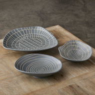 Picture of HIEROGLYPHICS BOWLS GRAY, SET/3