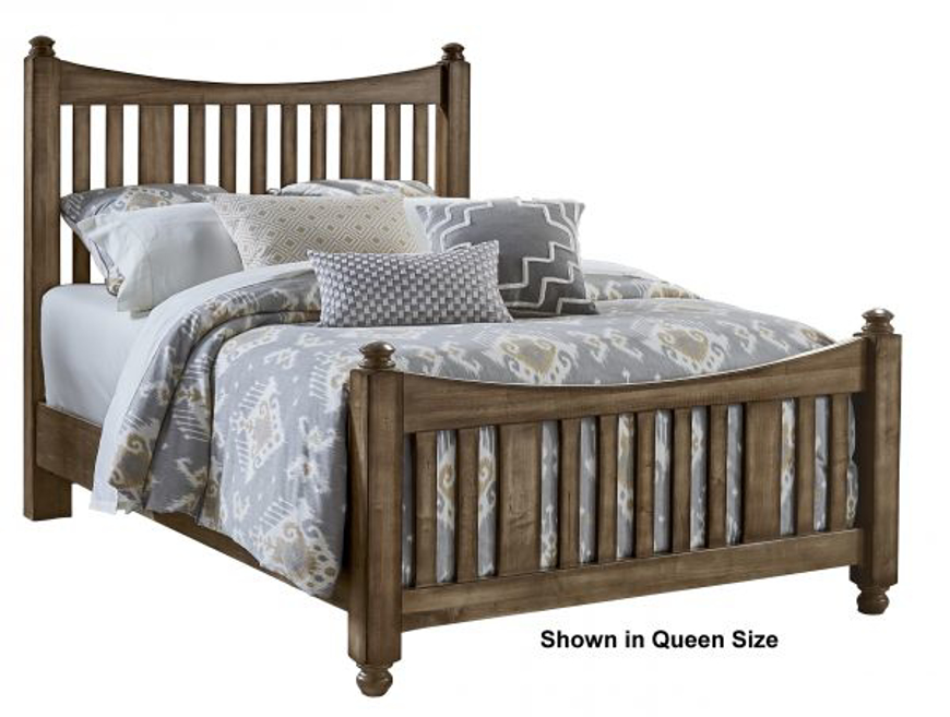 Picture of MAPLE SYRUP KING SLAT POSTER BED WITH SLAT POSTER FOOTBOARD