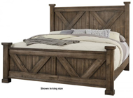 Picture of MINK QUEEN X BED WITH X FOOTBOARD