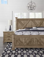 Picture of NATURAL QUEEN X BED WITH X FOOTBOARD