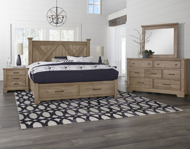 Picture of NATURAL KING X BED WITH FOOTBOARD STORAGE