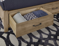 Picture of NATURAL KING X BED WITH FOOTBOARD STORAGE