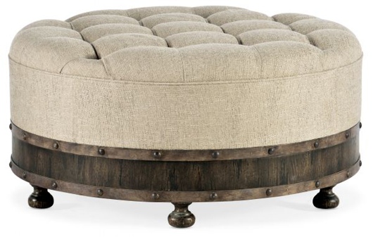 Show details for LA GRANGE GIDDINGS ROUND UPHOLSTERED COCKTAIL OTTOMAN Picture of LA GRANGE GIDDINGS ROUND UPHOLSTERED COCKTAIL OTTOMAN