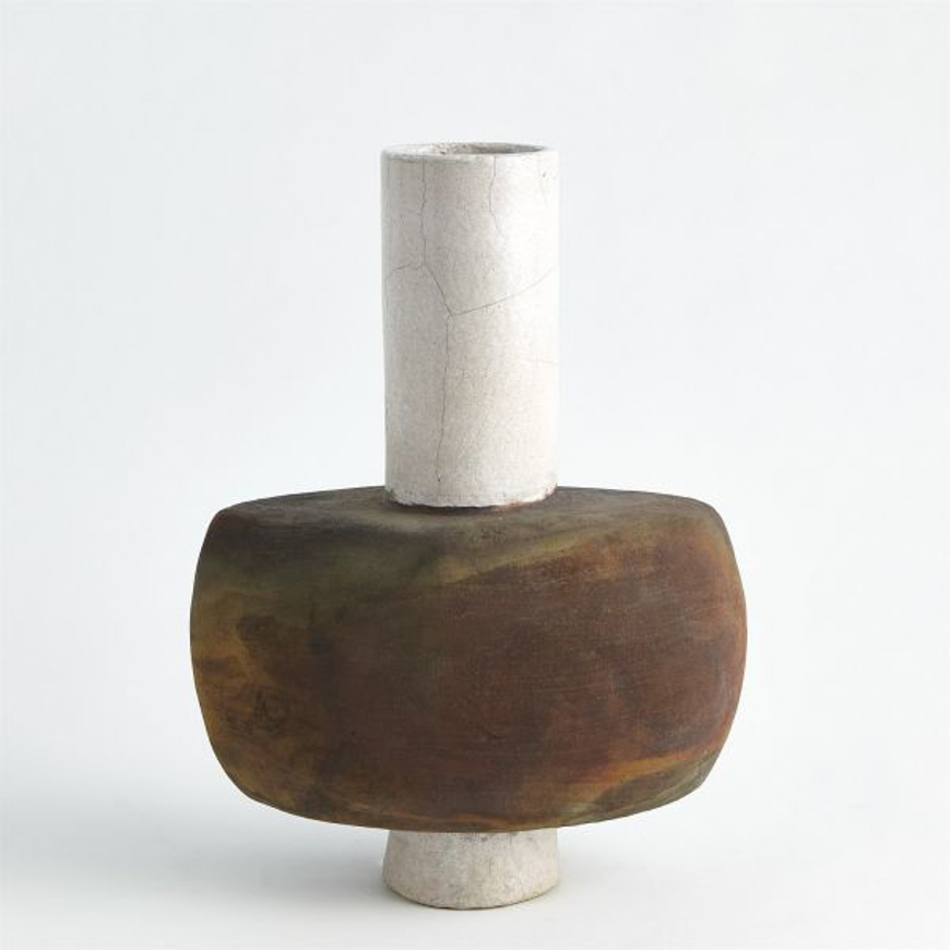 Picture of RUST CYLINDER RAKU VASE