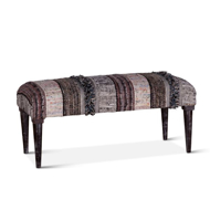 Picture of MARRAKECH BENCH 42" FLUFFY BLACK