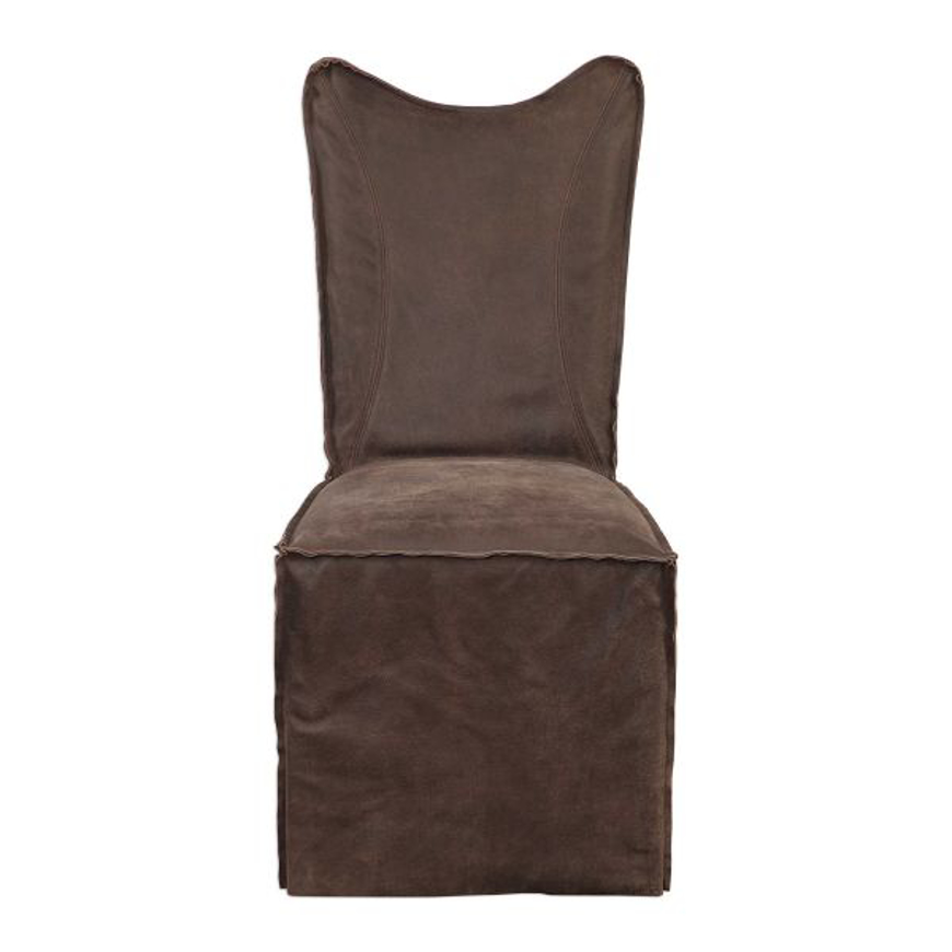 Picture of DELROY ARMLESS CHAIR - CHOCOLATE