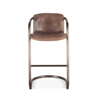 Picture of PORTOFINO LEATHER BAR CHAIR IN JET BROWN