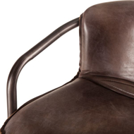 Picture of PORTOFINO LEATHER BAR CHAIR IN JET BROWN