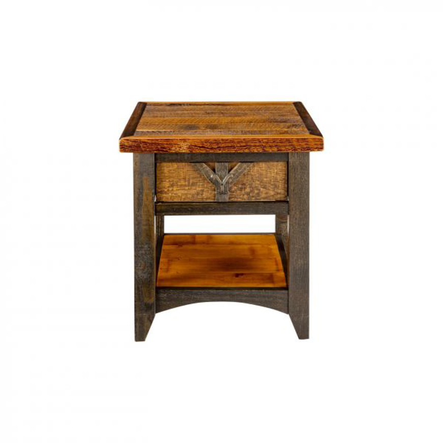 Picture of YELLOWSTONE DUTTON 1 DRAWER SIDE TABLE WITH SHELF