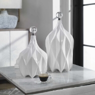 Picture of KLARA BOTTLES WHITE SET OF 2