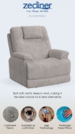 Picture of ZECLINER MODEL 1 POWER LIFT RECLINER WITH POWER HEADREST AND LUMBAR IN DOVE