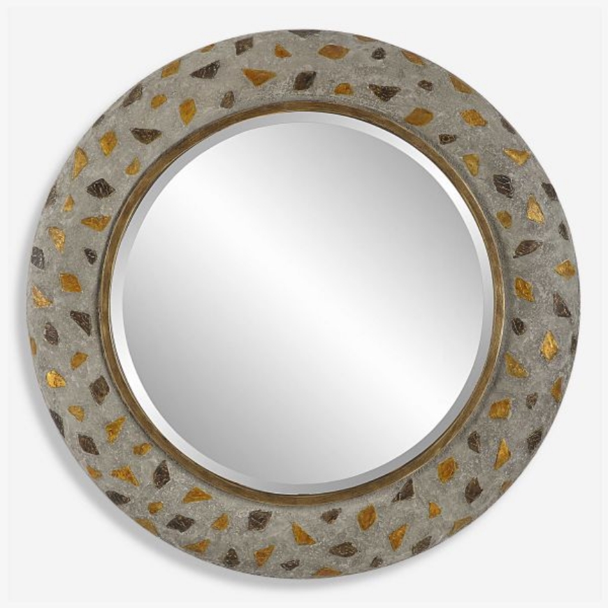 Picture of COPPER TERRAZZO ROUND MIRROR