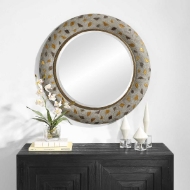 Picture of COPPER TERRAZZO ROUND MIRROR