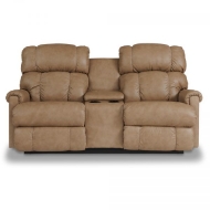 Picture of PINNACLE POWER WALL RECLINING LOVESEAT WITH POWER HEADREST, LUMBER AND CENTER CONSOLE