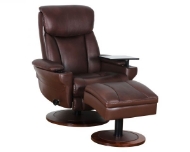 Picture of WILLIAM SWIVEL RECLINER WITH STORAGE OTTOMAN IN TOP GRAIN LEATHER