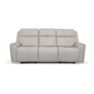 Picture of BARNETT LEATHER POWER RECLINING SOFA WITH POWER HEADRESTS & LUMBAR