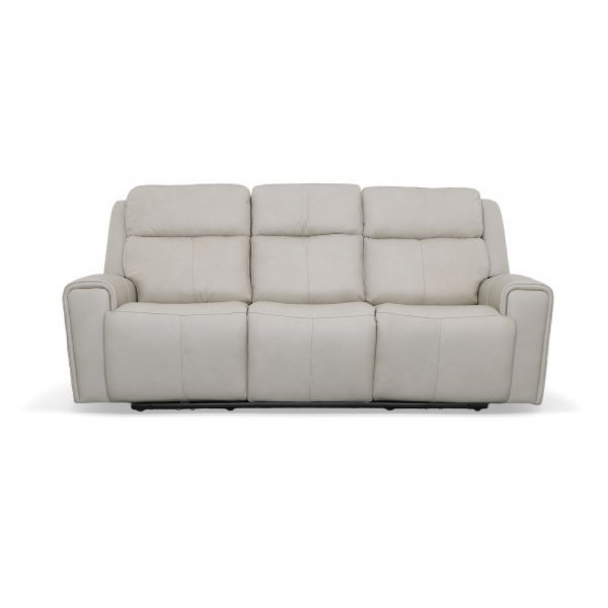 Picture of BARNETT LEATHER POWER RECLINING SOFA WITH POWER HEADRESTS & LUMBAR