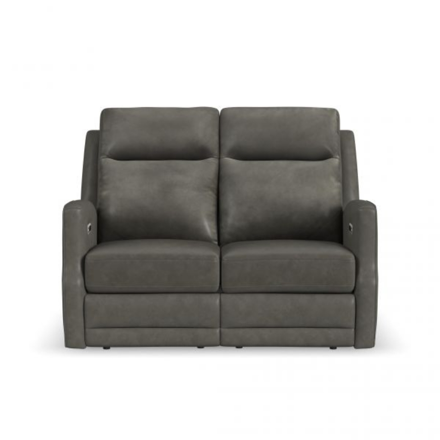 Picture of MAXWELL LEATHER POWER RECLINING LOVESEAT WITH POWER HEADRESTS AND LUMBAR