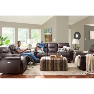 Picture of TROUPER POWER RECLINING SOFA WITH POWER HEADRESTS AND LUMBAR IN TOP GRAIN LEATHER
