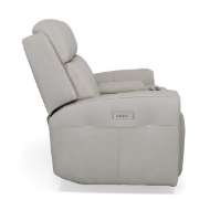 Picture of BARNETT LEATHER POWER RECLINING LOVESEAT WITH CONSOLE, POWER HEADRESTS & LUMBAR